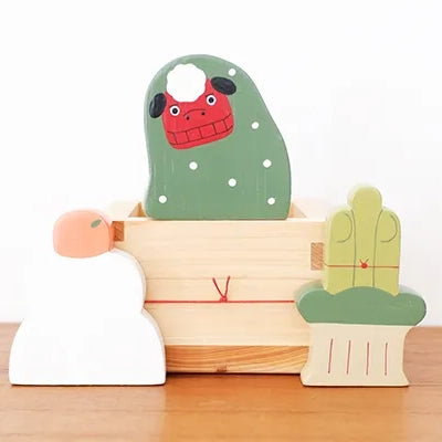 Holzfigur – UMA – Glücksserie (Satz mit 4 Stück)