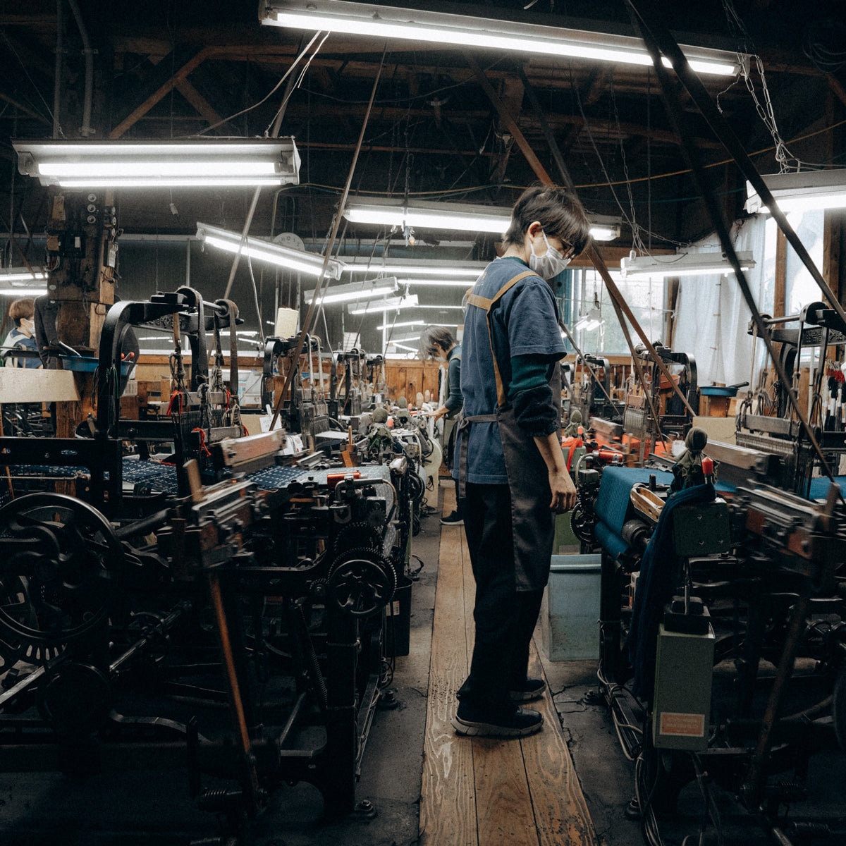 Täschchen S Karo Marine/Weiß