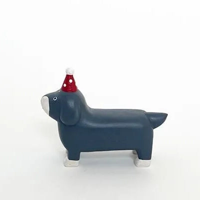 Holzfigur – Dackel – Weihnachten