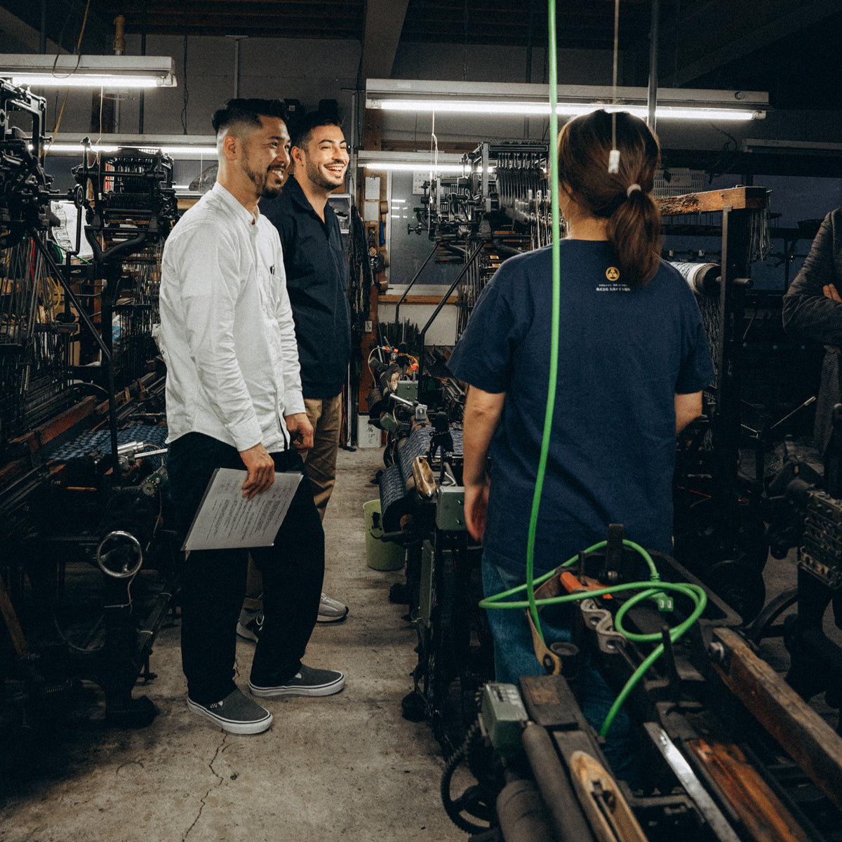 Täschchen S Quadratpunkt Marine/Weiß