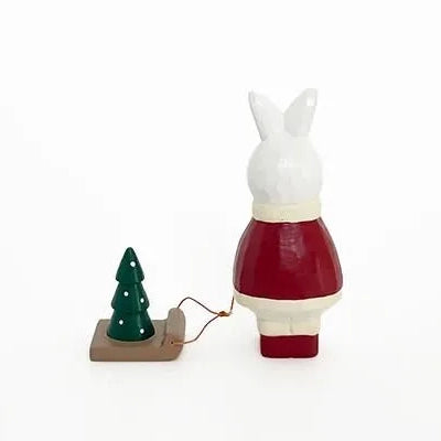 Holzfigur – Weihnachtsmannhase