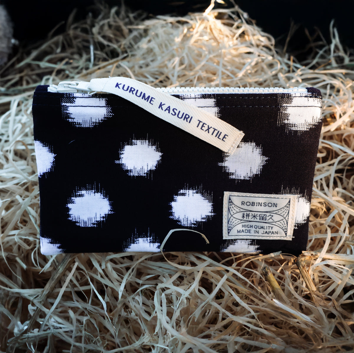 Täschchen M Punkt Navy/Weiß