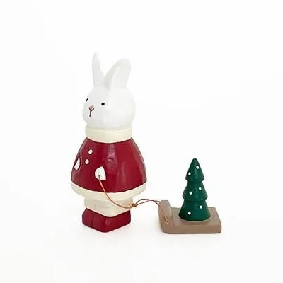 Holzfigur – Weihnachtsmannhase
