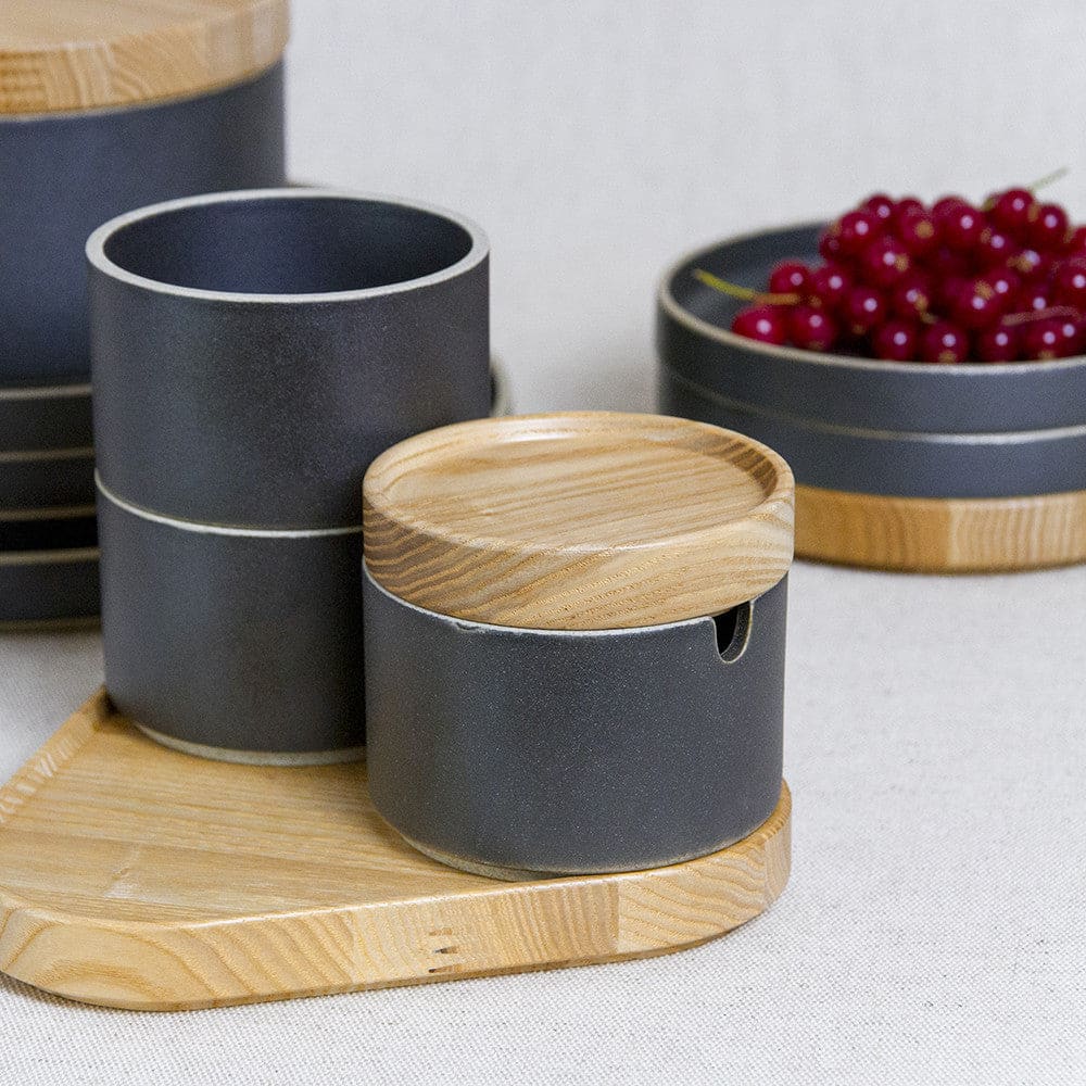 Zuckertopf - 85 mm - Schwarz