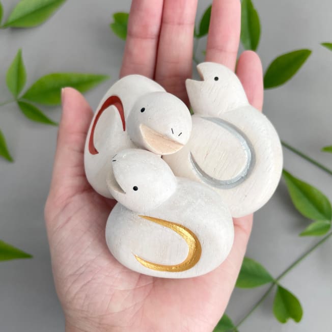 Figurine en bois - Collection zodiaque - Set de 4 Serpents - FIGURINES EN BOIS