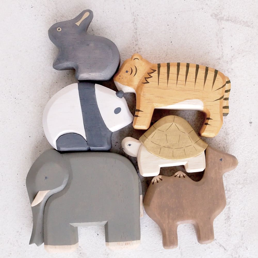 Figurine en bois Hakobune - Tigre de Sumatra - FIGURINES EN BOIS