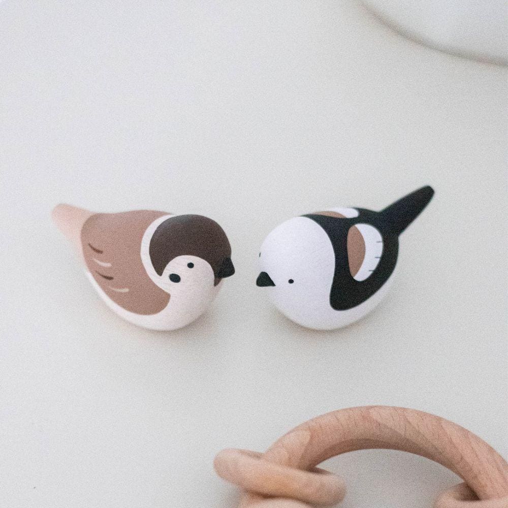 Figurine en bois - Mésange à longue queue