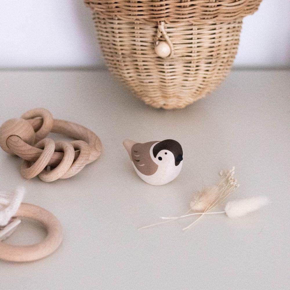 Figurine en bois - Moineau