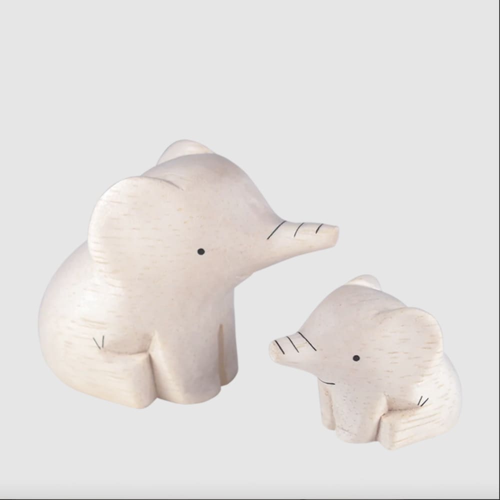 Figurine en bois Oyako - Parent éléphant - Wodden Animal