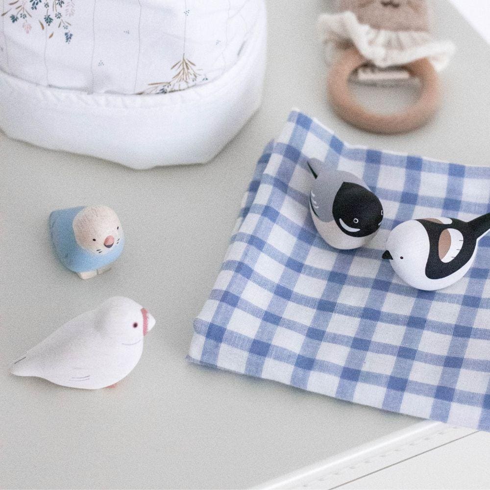 Figurine en bois - Perruche ondulée