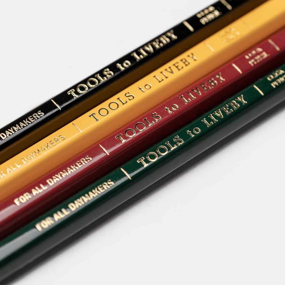 Porte Mine en Bois - Jaune - Pencil