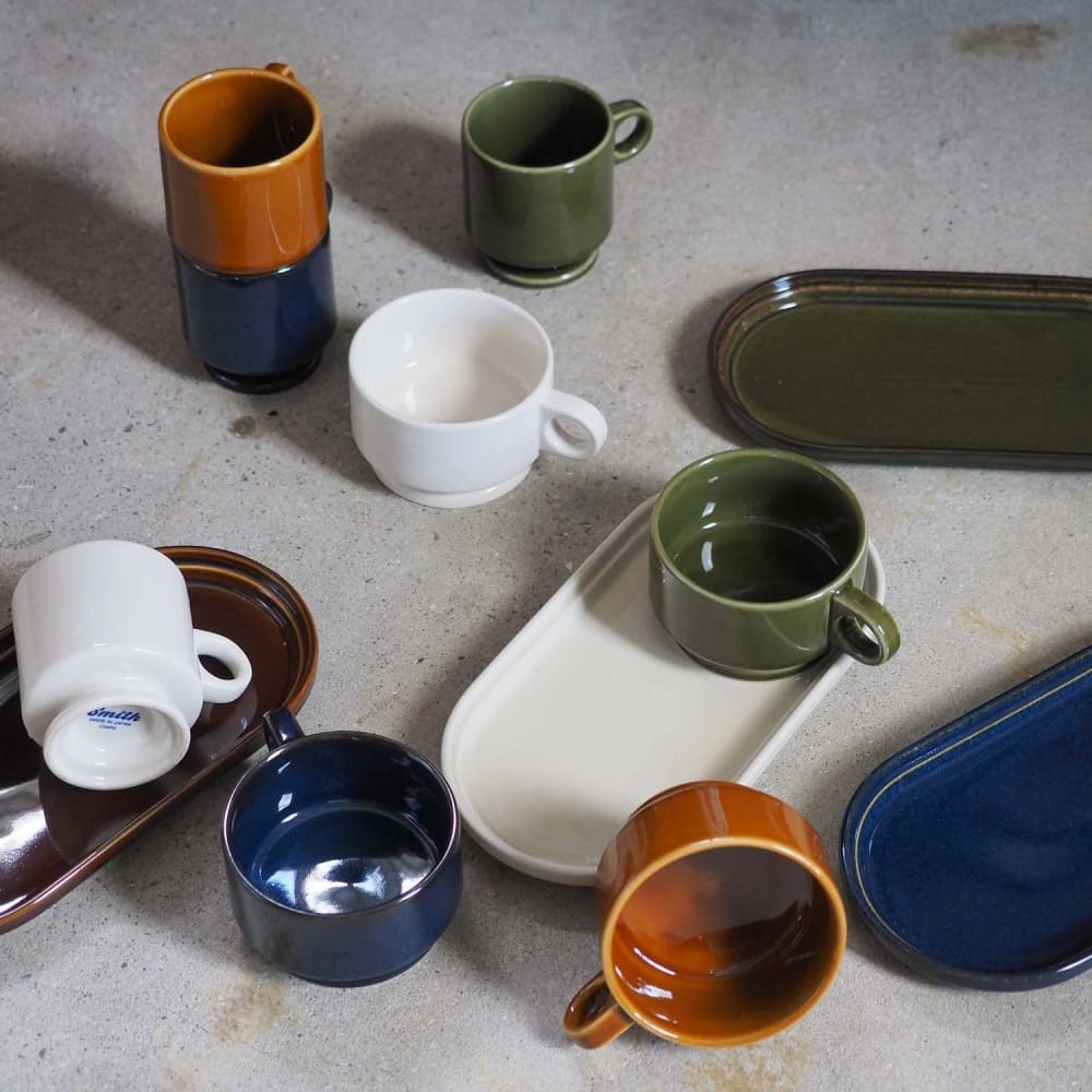 Tasse à pied empilable - Smith - Vert - VAISSELLE