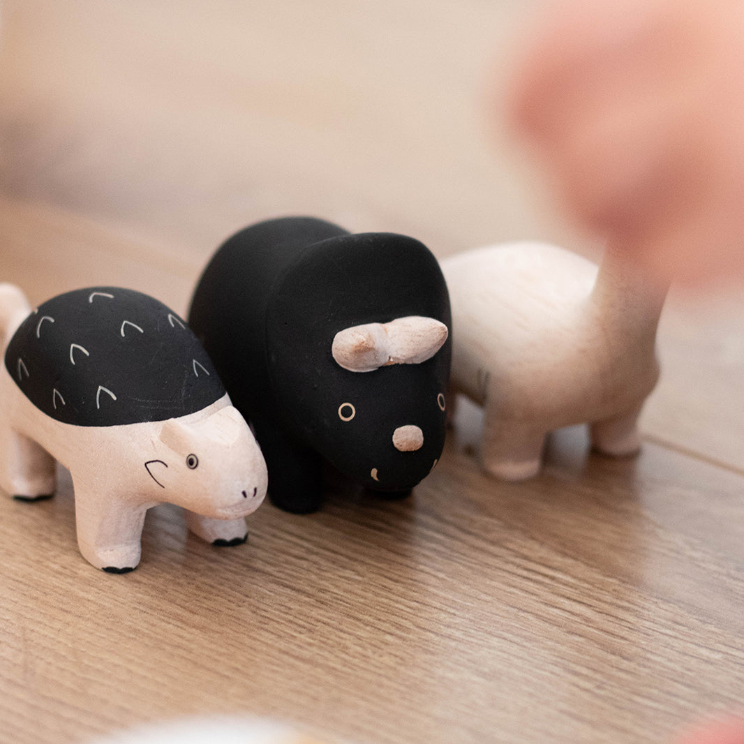 Holzfigur – Dinosaurier – Polepole (Set mit 9 Teilen)