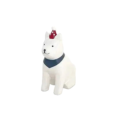 Holzfigur – Akita-Hund – Weihnachten Polepole