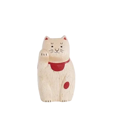 Holzfigur – Maneki Neko – ENGIMON Mini Sammlung