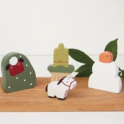 Holzfigur – Kagami Mochi – Neujahrskollektion