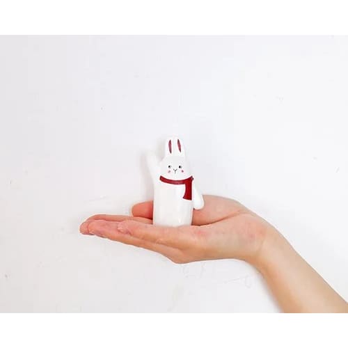 Figurine en bois - Bons amis de Noël - Top-là Lapin - FIGURINES EN BOIS