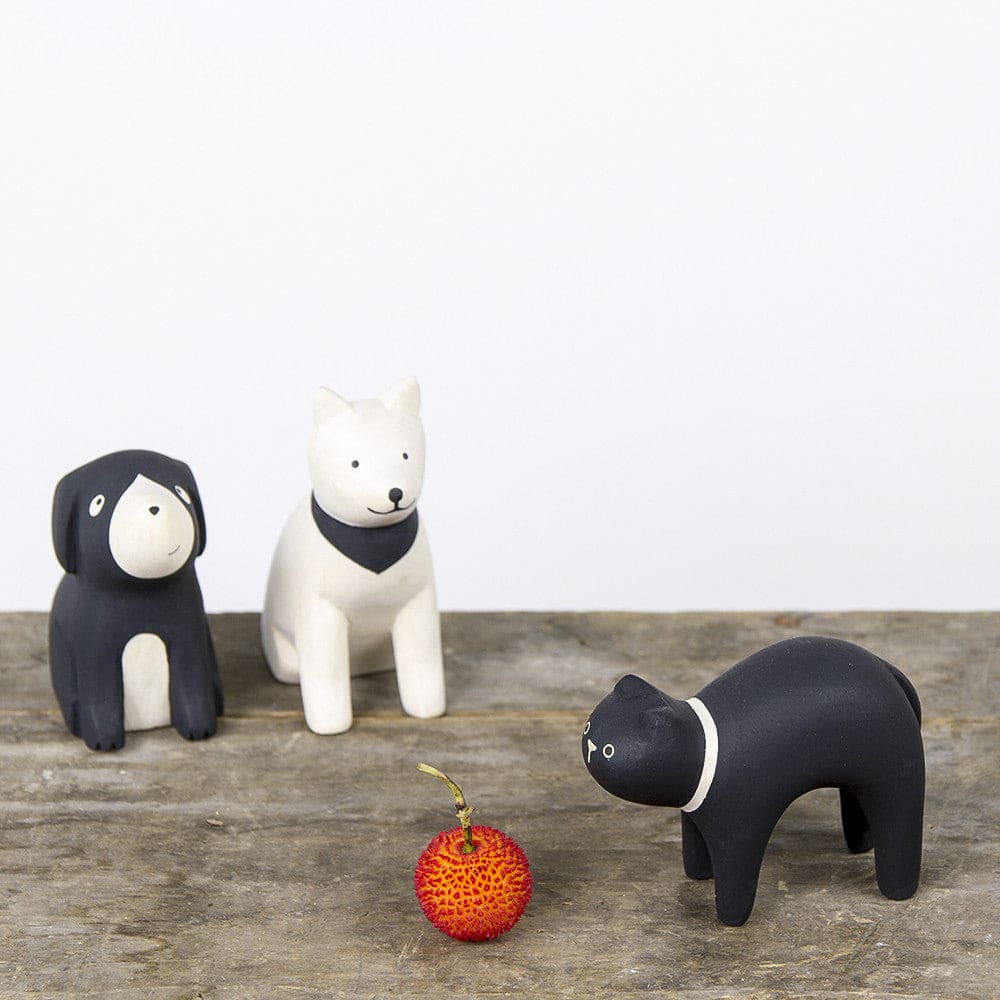 Figurine en bois - Chat Noir - FIGURINES EN BOIS