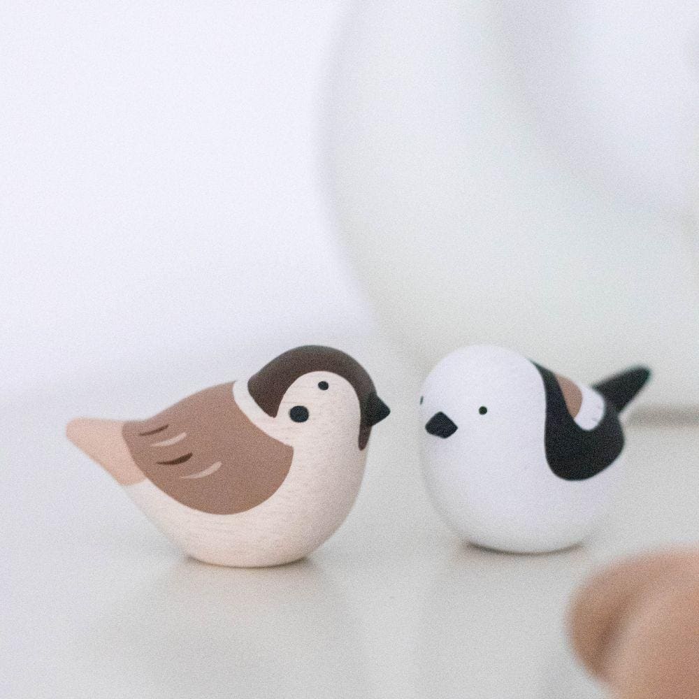 Figurine en bois  - Moineau