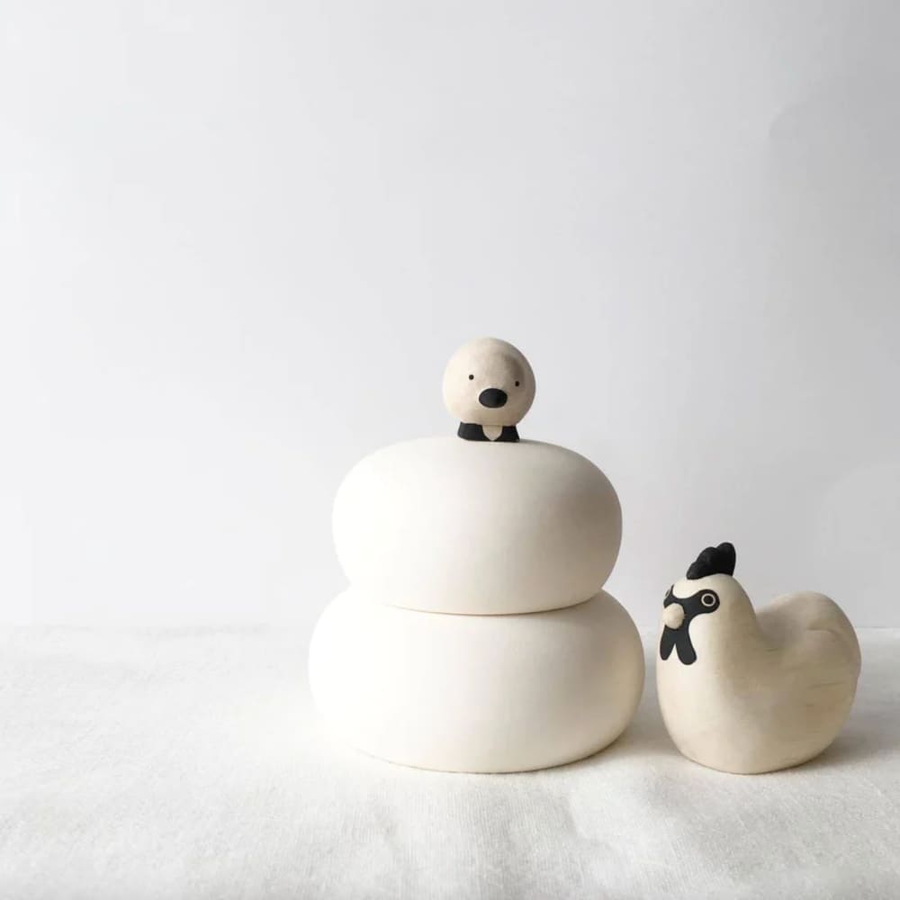 Figurine en bois Oyako - Poule/Poulet - Wodden Animal