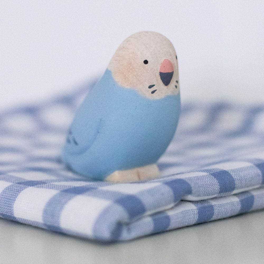 Figurine en bois  - Perruche ondulée