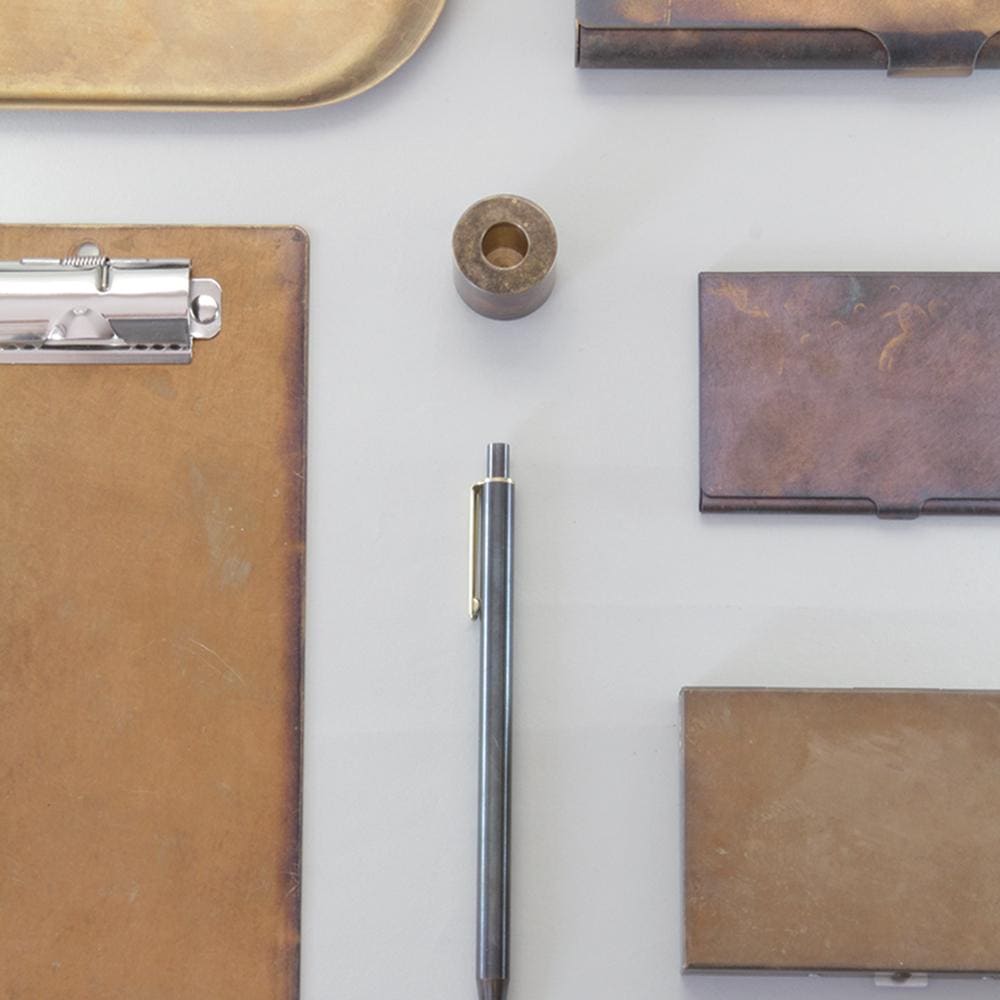 Porte Bloc Note - Laiton Oxydé - CLIP BOARD