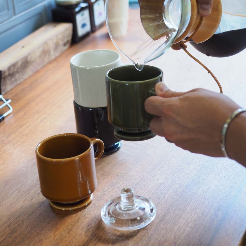 Tasse à pied empilable - Smith - Vert - VAISSELLE