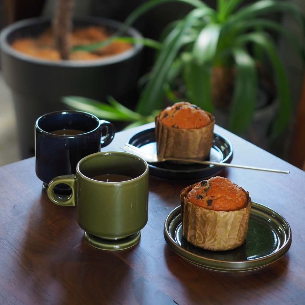 Tasse à pied empilable - Smith - Vert - VAISSELLE